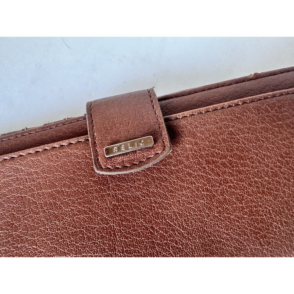 Relic By Fossil Brown Cognac Wallet Faux Leather … - image 3